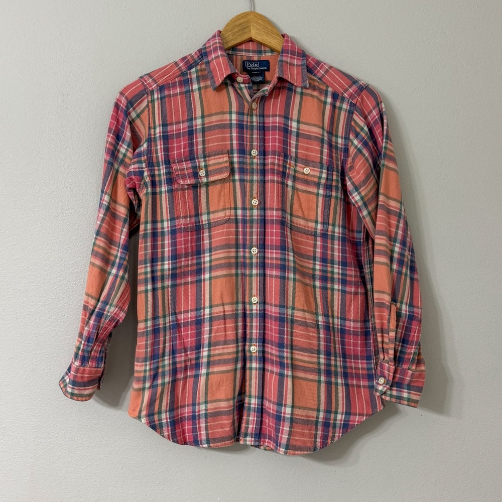 Polo Ralph Lauren Boys Plaid Flannel Button Down, M 8-10